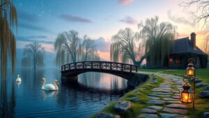 Twilight Serenity Over Still Waters – free AI stock image