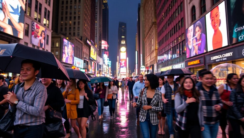 Twilight Urban Moments – free AI stock image