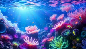 Underwater Biomorphic Symphony – free AI stock image