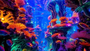 Underwater City of Coral Wonders – free AI stock image