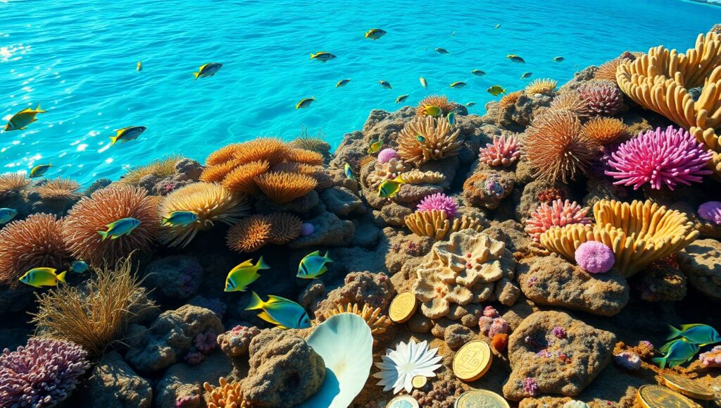 Underwater Harmony in Coral Reefs – free AI stock image