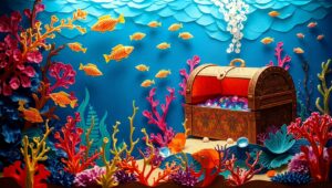 Underwater Papercraft Coral Wonderland – free AI stock image