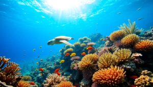 Underwater Symphony of the Coral Reef – free AI stock image