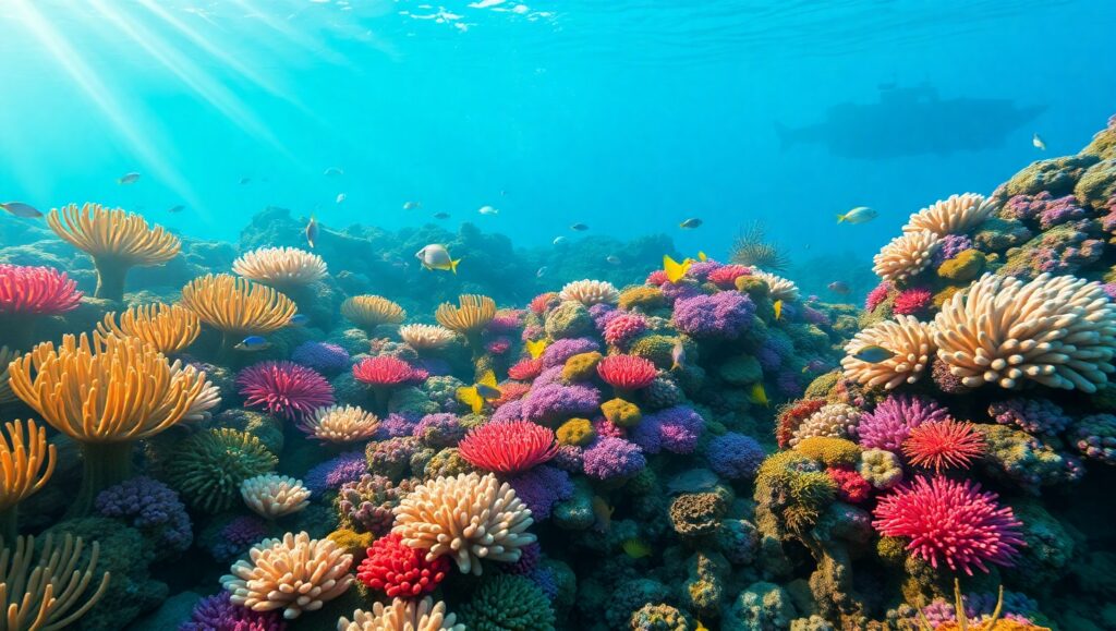 Underwater Wonders of Coral Reefs – free AI stock image