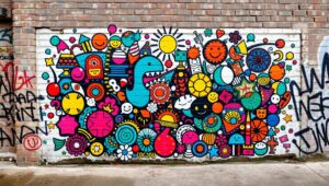 Unity Through Urban Art – free AI stock image