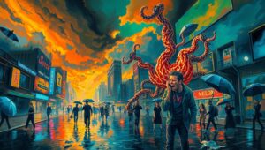 Urban Chaos of Emotions – free AI stock image
