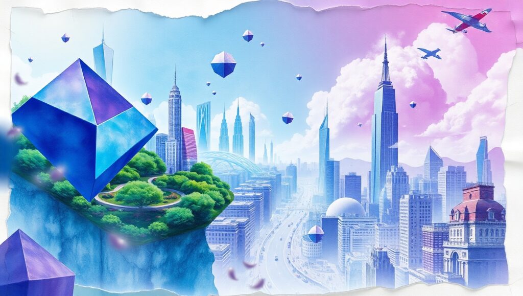 Urban Dreams in Mixed Media – free AI stock image