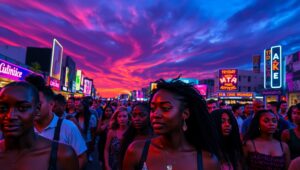 Urban Energy at Dusk – free AI stock image