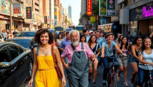 Urban Energy: Life In Motion – free AI stock image