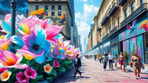 Urban Flora and Fantasy Fusion – free AI stock image