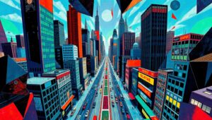 Urban Fragments in Cubist Form – free AI stock image