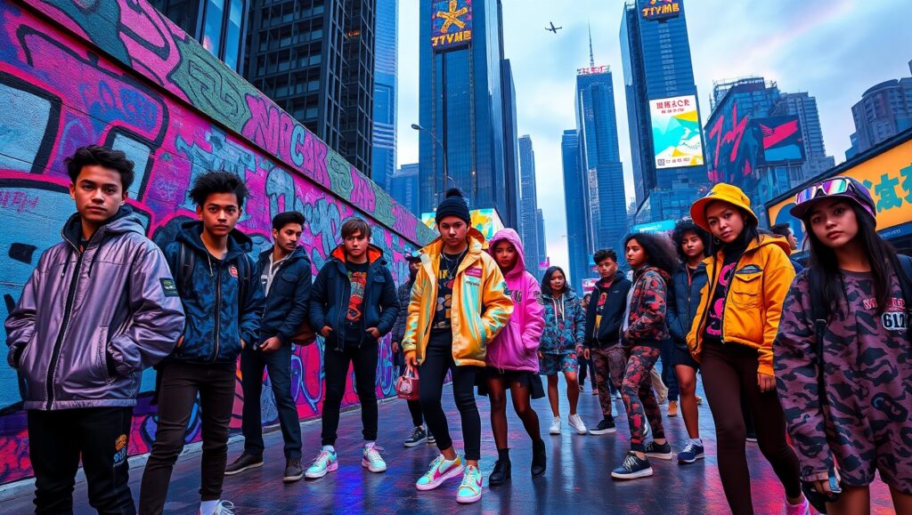 Urban Fusion: Streetwear Vibes – free AI stock image