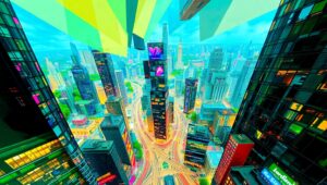 Urban Geometry: A Cubist Interpretation – free AI stock image