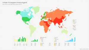 Urban Green Spaces vs Population Density – free AI stock image