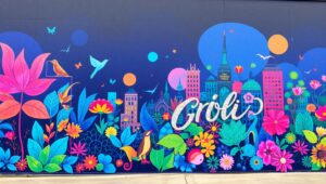 Urban Jungle Meets Vibrant Art – free AI stock image