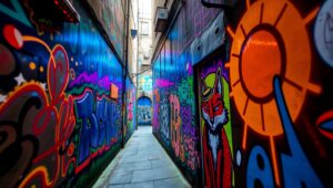 Urban Nature: A Colorful Fusion – free AI stock image