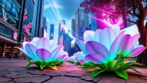 Urban Nature Collage Transformation – free AI stock image