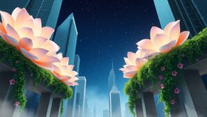 Urban Nature Dreamscape Collage – free AI stock image