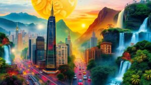 Urban Nature Fusion Collage – free AI stock image