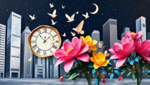 Urban Nature Fusion Collage bP1 – free AI stock image