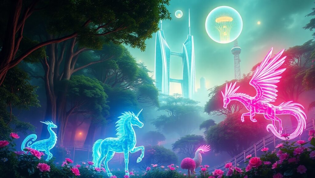 Urban Nature in Augmented Reality – free AI stock image