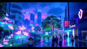 Urban Nature in Augmented Reality C4M – free AI stock image