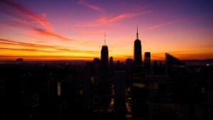 Urban Nature Silhouette at – free AI stock image
