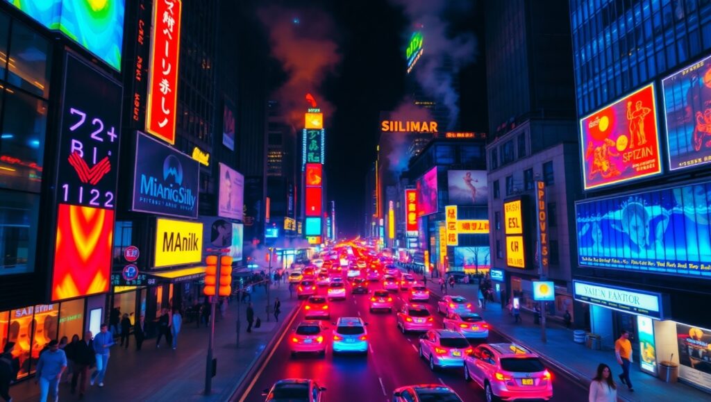 Urban Night in Thermal Vision – free AI stock image