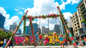 Urban Playground of Nature and – free AI stock image