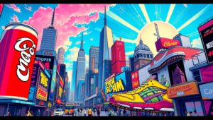 Urban Pop Art Extravaganza – free AI stock image