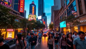 Urban Pulse from Above – free AI stock image