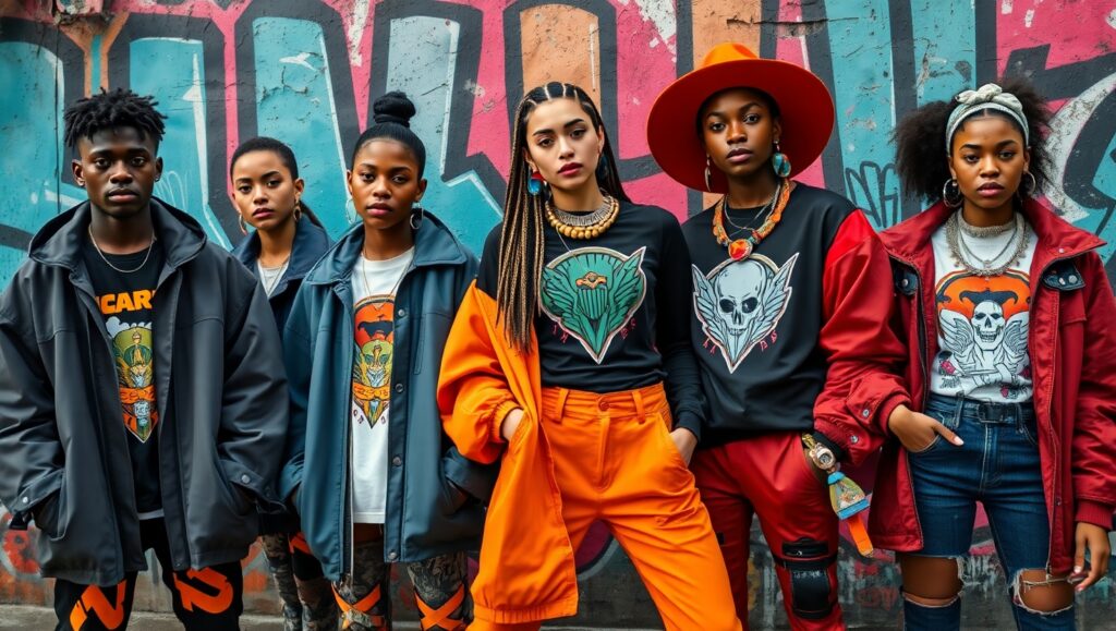 Urban Streetwear Fashion Showcase – free AI stock image