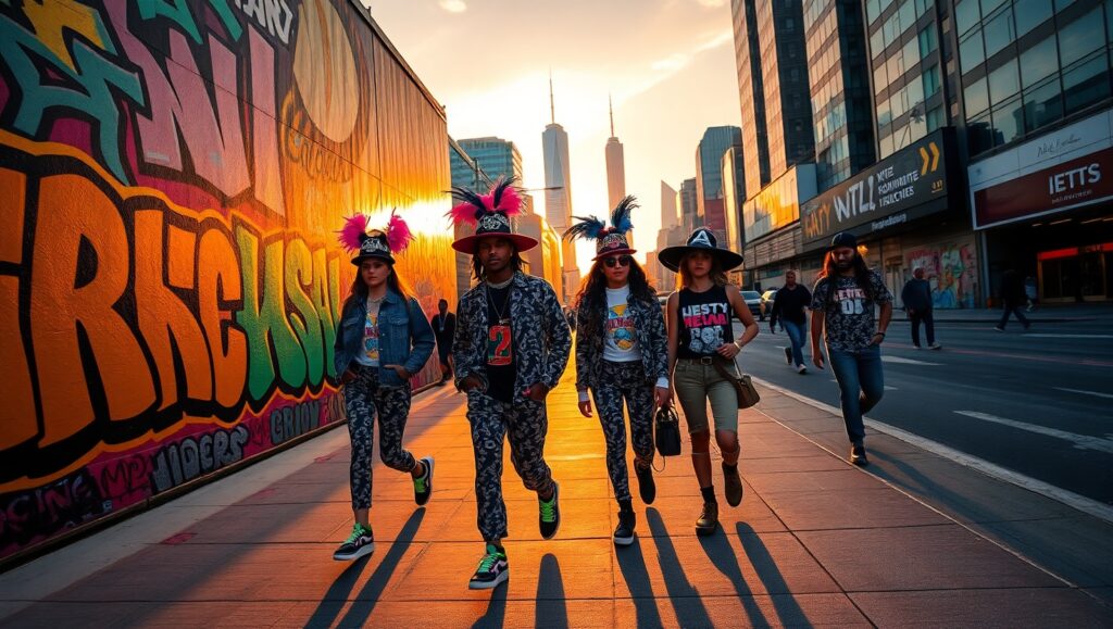 Urban Streetwear Vibes at Sunset h9m – free AI stock image