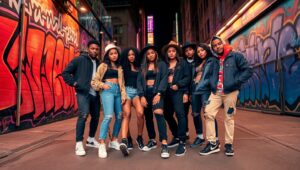 Urban Vibes in Streetwear Fashion 1rM – free AI stock image
