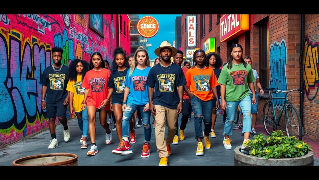 Urban Vibes: Streetwear Expression – free AI stock image