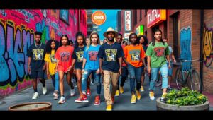 Urban Vibes: Streetwear Expression – free AI stock image