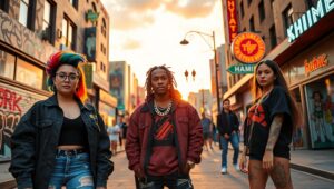 Urban Vibes: Streetwear Fashion Fusion – free AI stock image