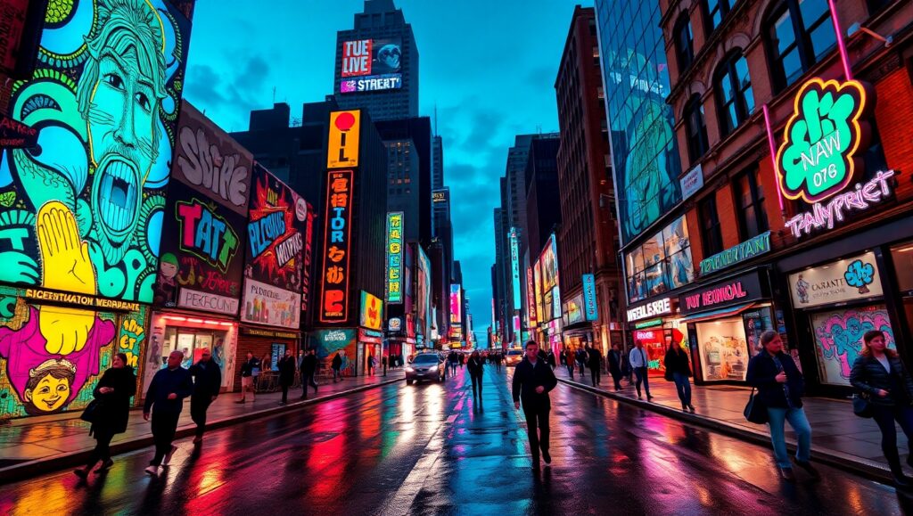 Urban Vibrance: The Graffiti Dream – free AI stock image