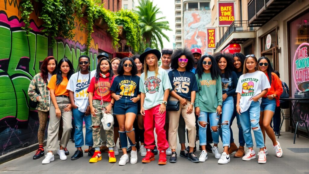 Urban Youth in Trendy Streetwear – free AI stock image