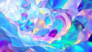 Vibrant Cascades of Geometric Fluidity – free AI stock image