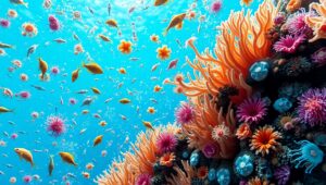 Vibrant Coral Life Under the Microscope – free AI stock image