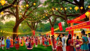 Vibrant Cultural Festival Atmosphere – free AI stock image