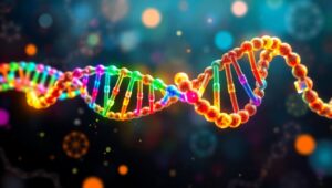 Vibrant DNA: The Essence of Life – free AI stock image