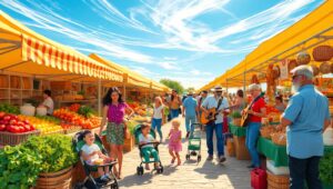 Vibrant Farmers Market Scene JSj – free AI stock image