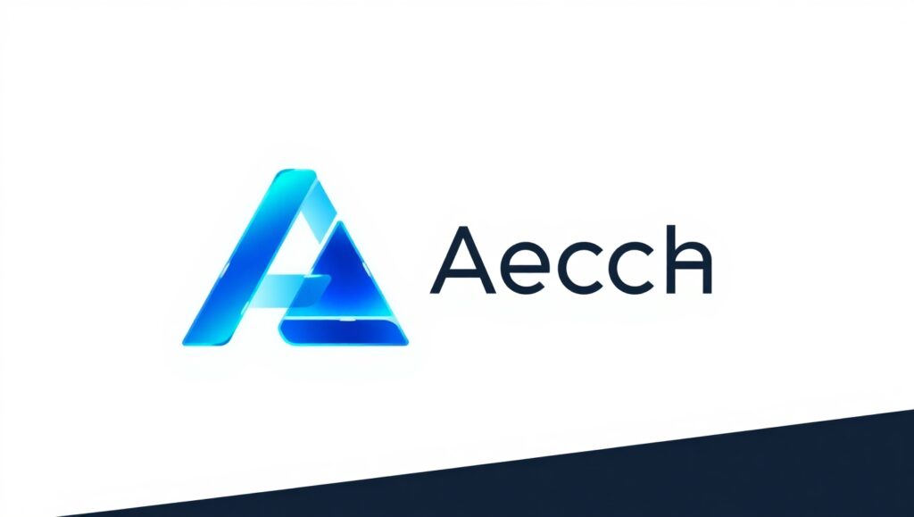 Vibrant Geometric Tech Logo – free AI stock image