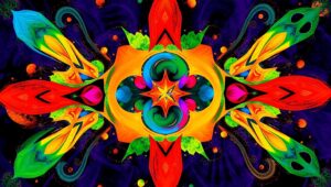 Vibrant Geometry in Abstract – free AI stock image