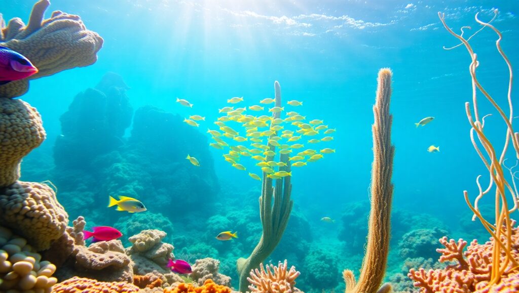 Vibrant Life Beneath the Waves – free AI stock image