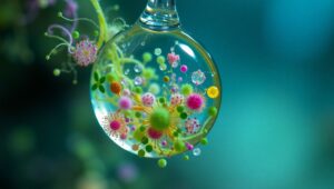 Vibrant Life in Pond Water – free AI stock image