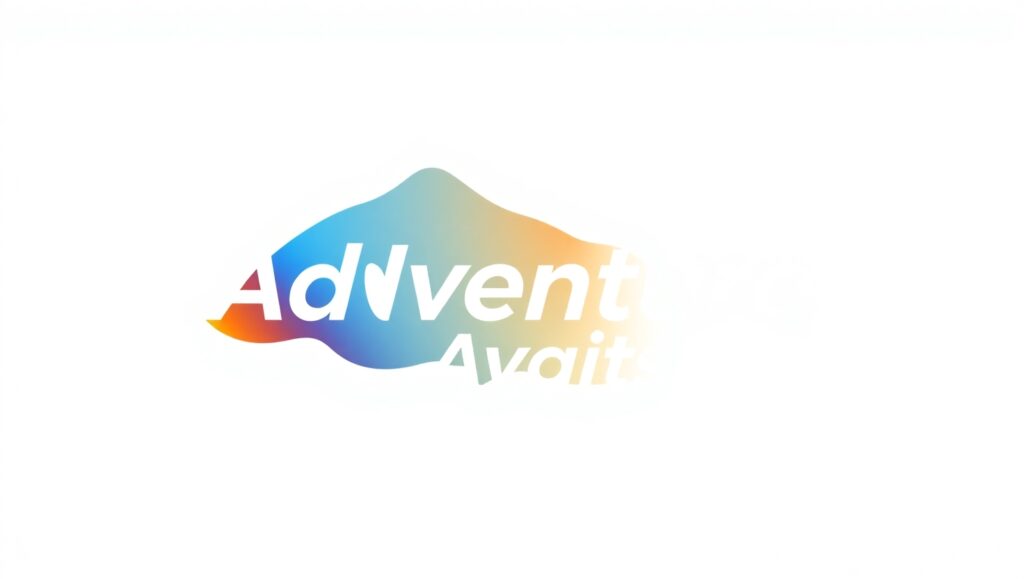 Vibrant Mountain Adventure Logo – free AI stock image