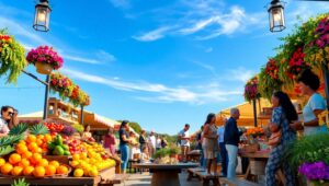 Vibrant Scenes at the Farmers Market – free AI stock image